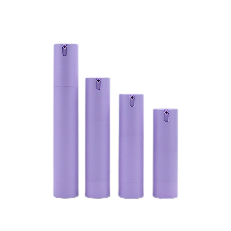 10 ml 15 ml 20 ml 30 ml Fioletowa kosmetyczna butelka bezpowietrzna w kształcie litery U